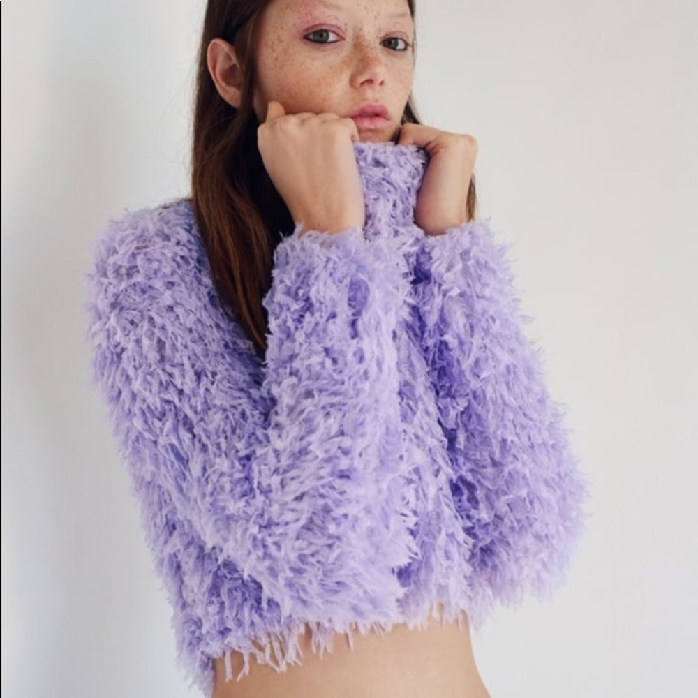 NWT Zara Feather Effect Sweatshirt